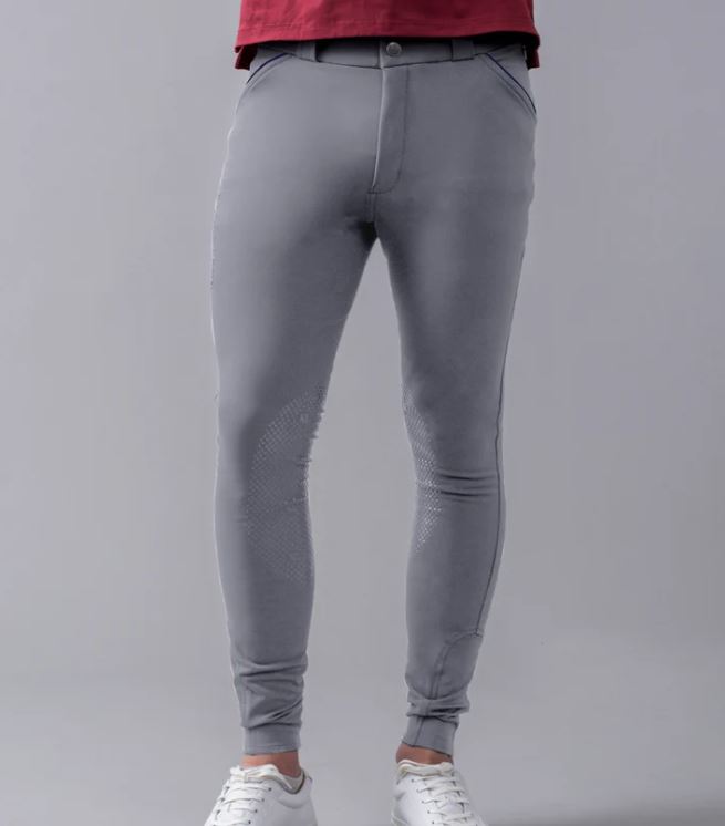 Pantalons gris avec poches et détails bleu marine pour homme Klkenton - Kingsland