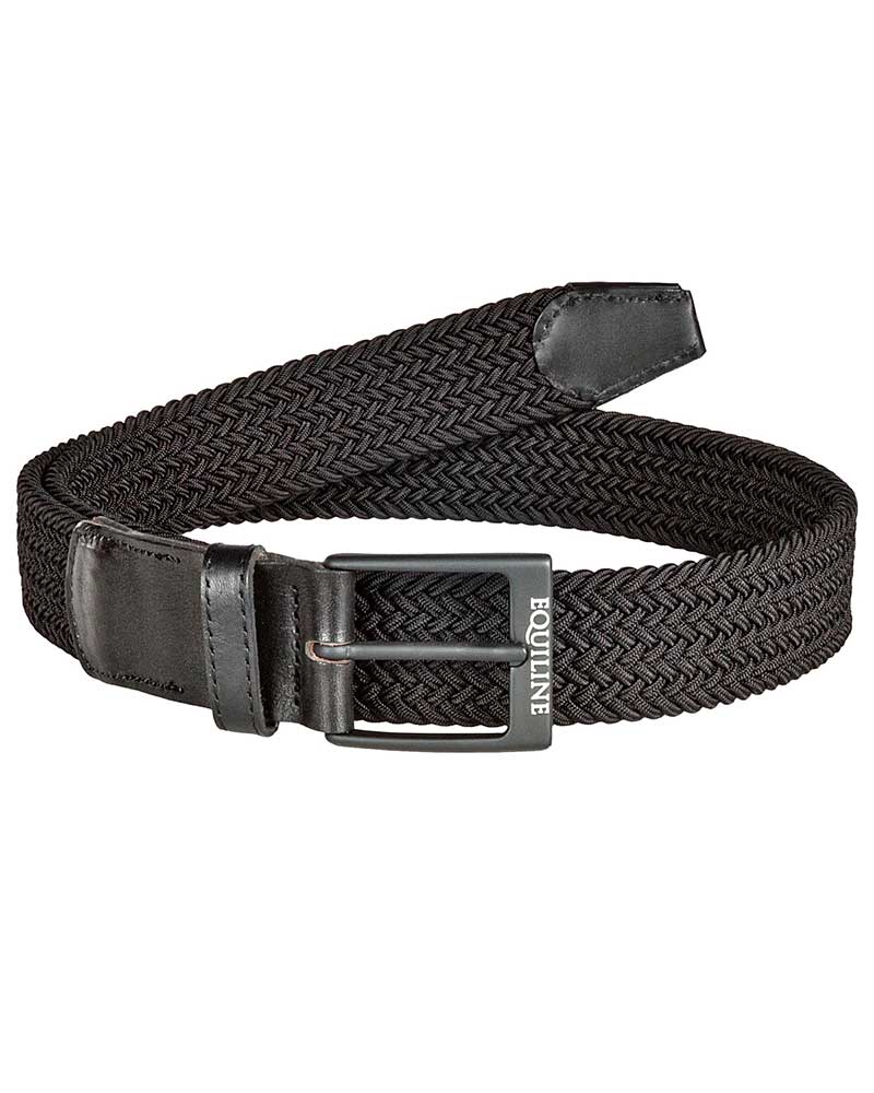 Cinturón estrecho, trenzado elástico negro - Cudrec - Equiline