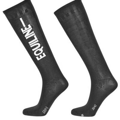 Black high-top socks with white signature - Codrec - Equiline