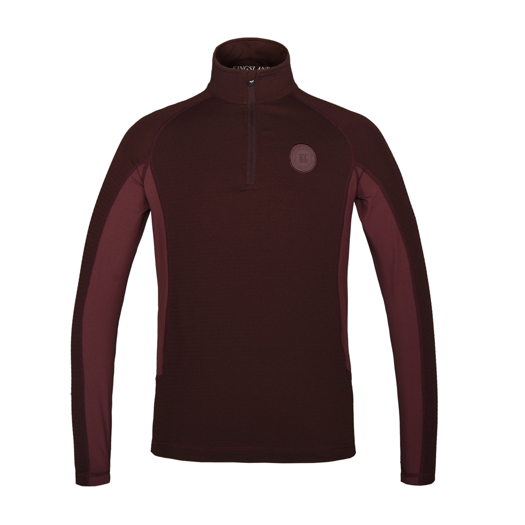 Burgundy long sleeve training t-shirt for girls winter - KLruth - Kingsland