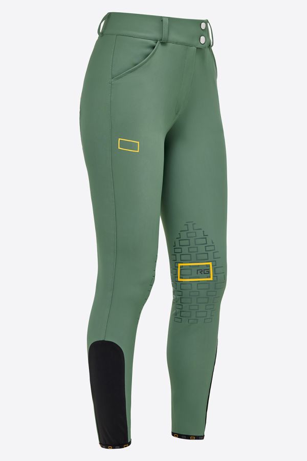 Green horse riding trousers (knee grip) for women - RG