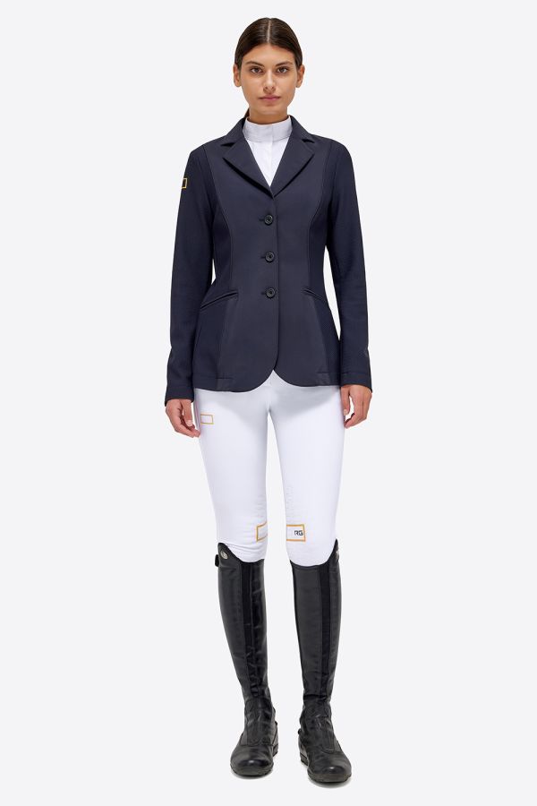 Navy blue American contest in technical fabric and navy blue logo for women - RG