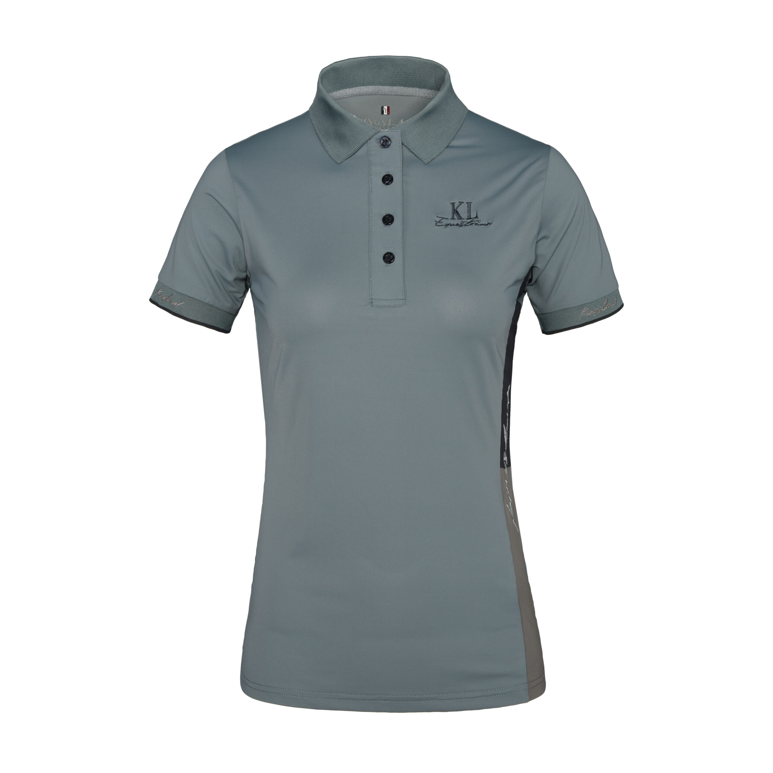 Polo à manches courtes et col vert kaki marine pour femme KLtaylin - Kingsland