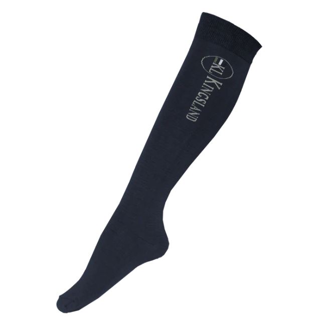 Chaussettes hautes bleu marine avec logo de la marque sur le haut de temporada KLberkeley - Kingsland