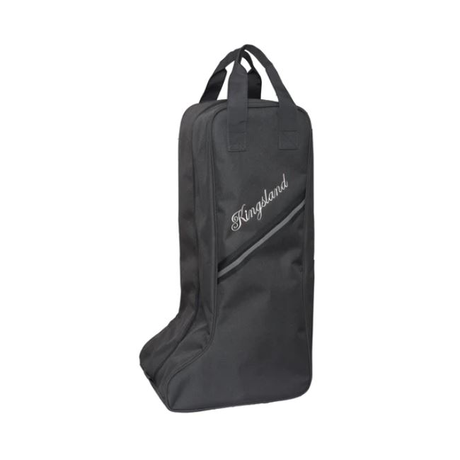 Gray boot bag with side pocket - KLevie - Kingsland