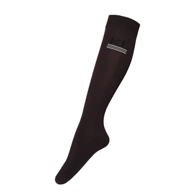 Chaussettes hautes prune avec détails de la marque sur le haut KLelof - Kingsland