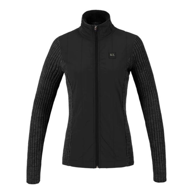 Veste en maille noir sans capuche et matelassée pour femme KLelee P. Frente - Kingsland