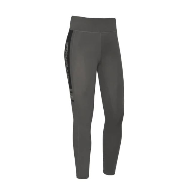 Leggings gris avec ceinture large et logos en los latéraux (grip à fond intégral) pour femme KLkatinka - Kingsland