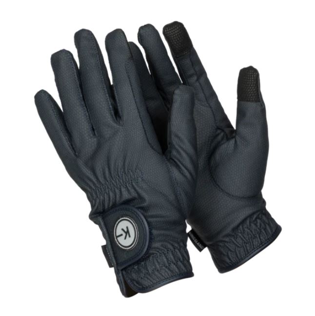 Navy blue winter gloves for horse riding - KLgigi - Kingsland