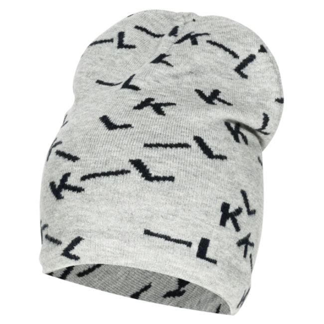 Bonnet fin en maille gris et bleu marine à intérieur polaire KLgianni - Kingsland