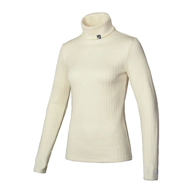 Women's Chunky Cream Knitted Turtleneck Sweater - KLfilomena - Kingsland