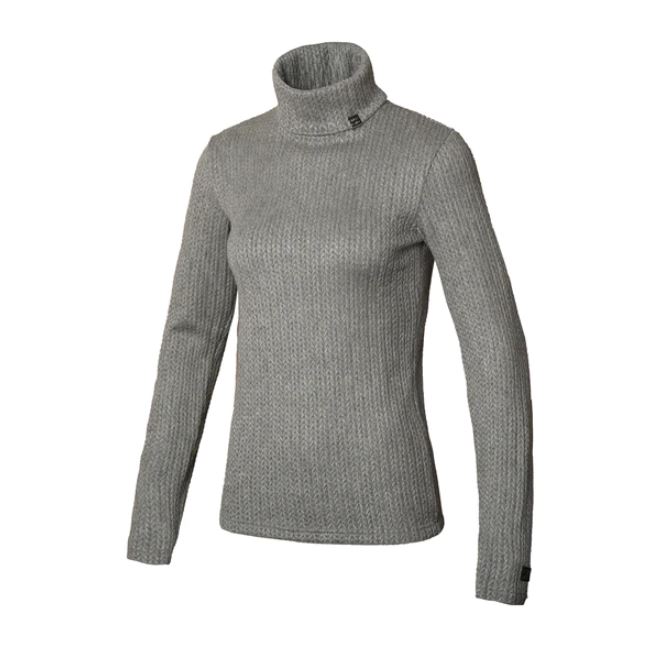 Jersey grueso de punto gris de cuello vuelto para mujer - KLfilomena - Kingsland