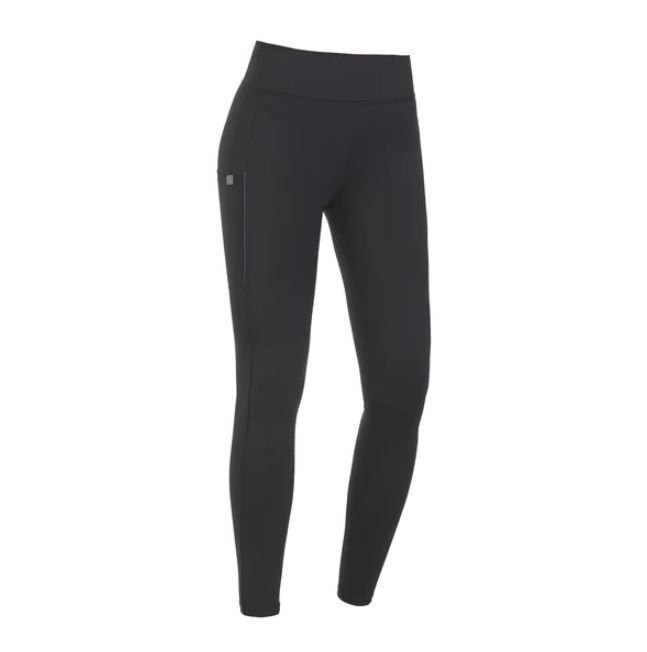 Dark gray compression tights with pocket (butt grip) for women - KLkarina W F-Tec FG - Kingsland