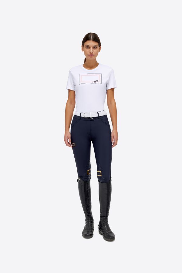 T-shirt à manches courtes blanc respirant pour femme - RG