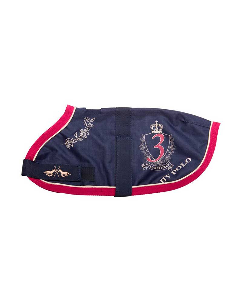 Navy Blue and Red Waterproof Dog Coat – Akira – HV Polo