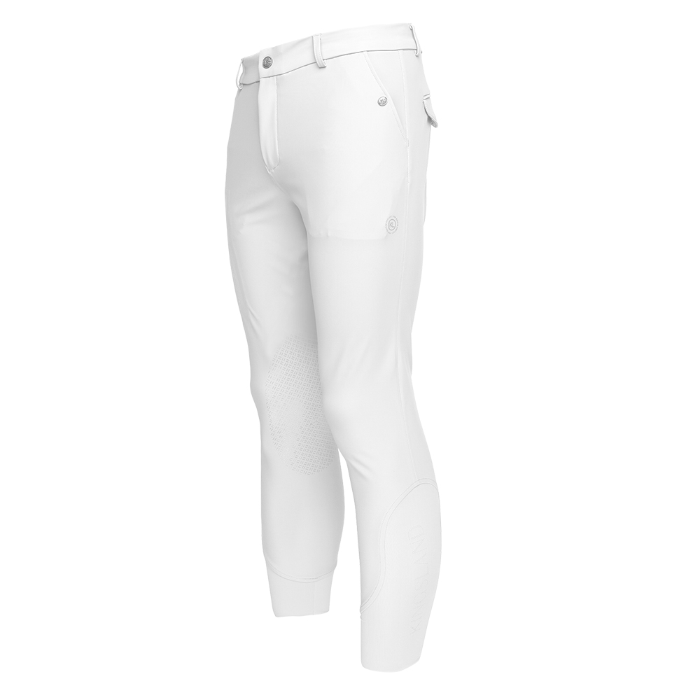 Pantalons de concours blanc (grip aux genoux) et poche pour móvil pour homme KLKoa - Kingsland