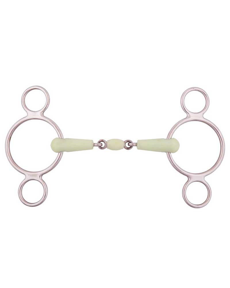 Medium Pessoa Double-Jointed Apple Flavor Bit (3 Rings) 18mm with 70mm Loose Rings for Horse – BR