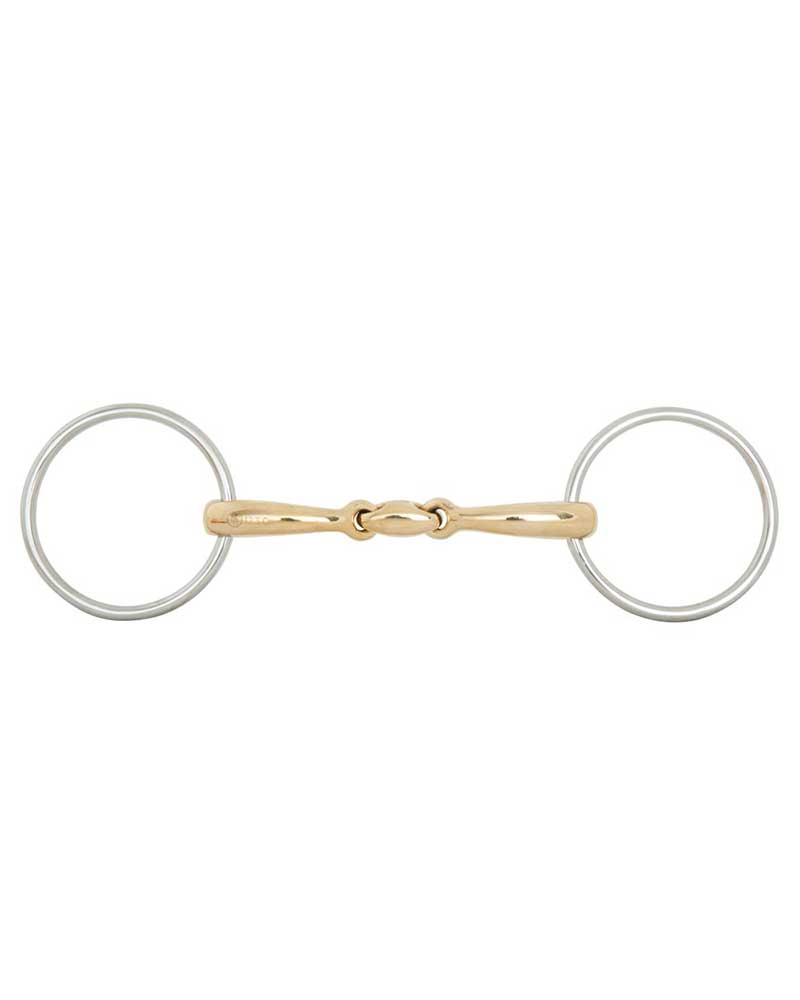 Single jointed loose ring bradoon Soft Contact 12mm - BR (copia) (copia)