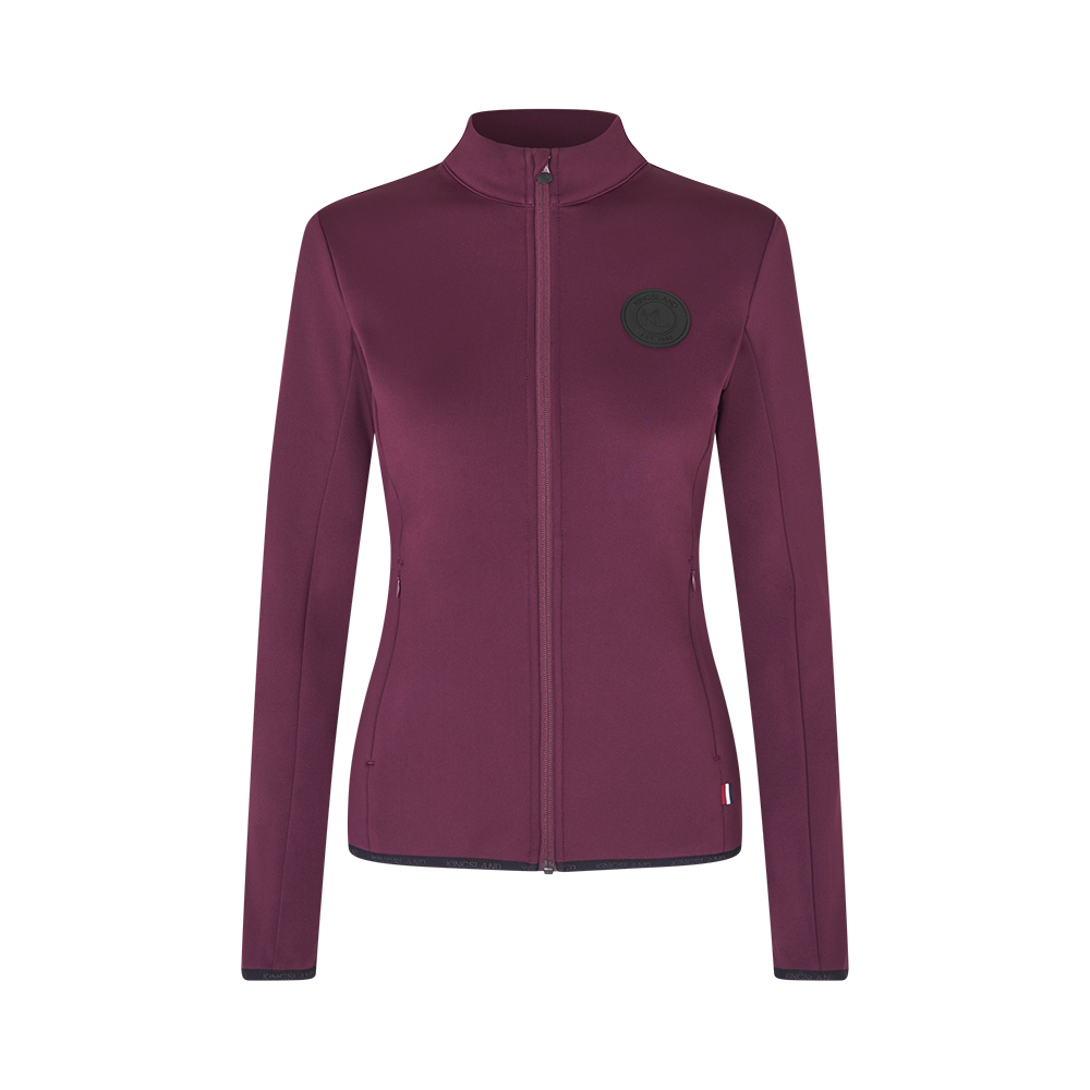 Women’s burgundy fleece training jacket KLMina - Kingsland