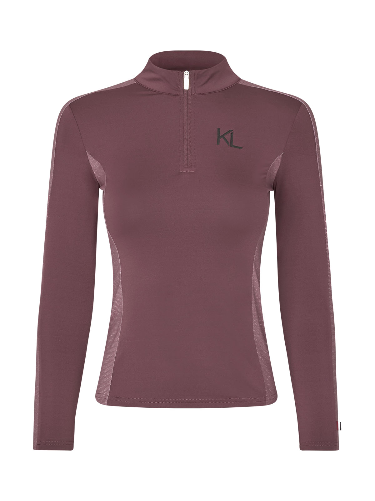 Girls' Plum Wine Half-Zip Long-Sleeve Training Top - KLMelody-Kingsland