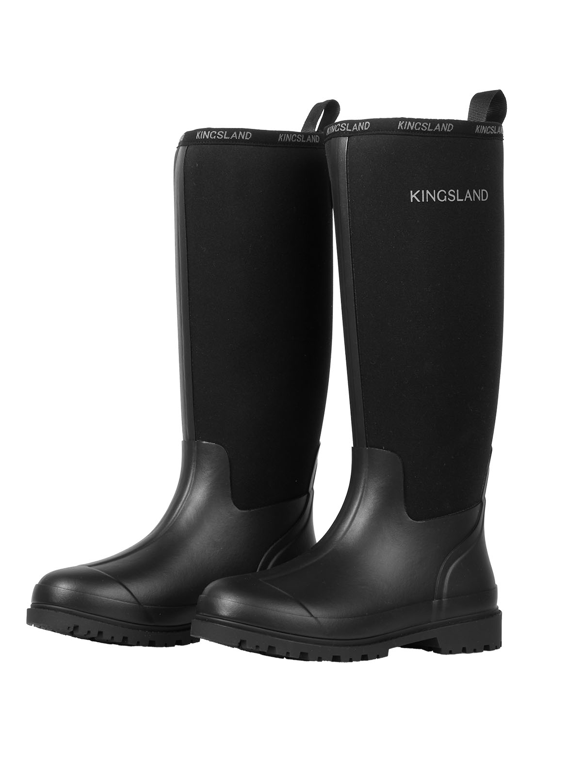 Women's Black High-Top Rubber and Neoprene Boot - KLMaria-Kingsland