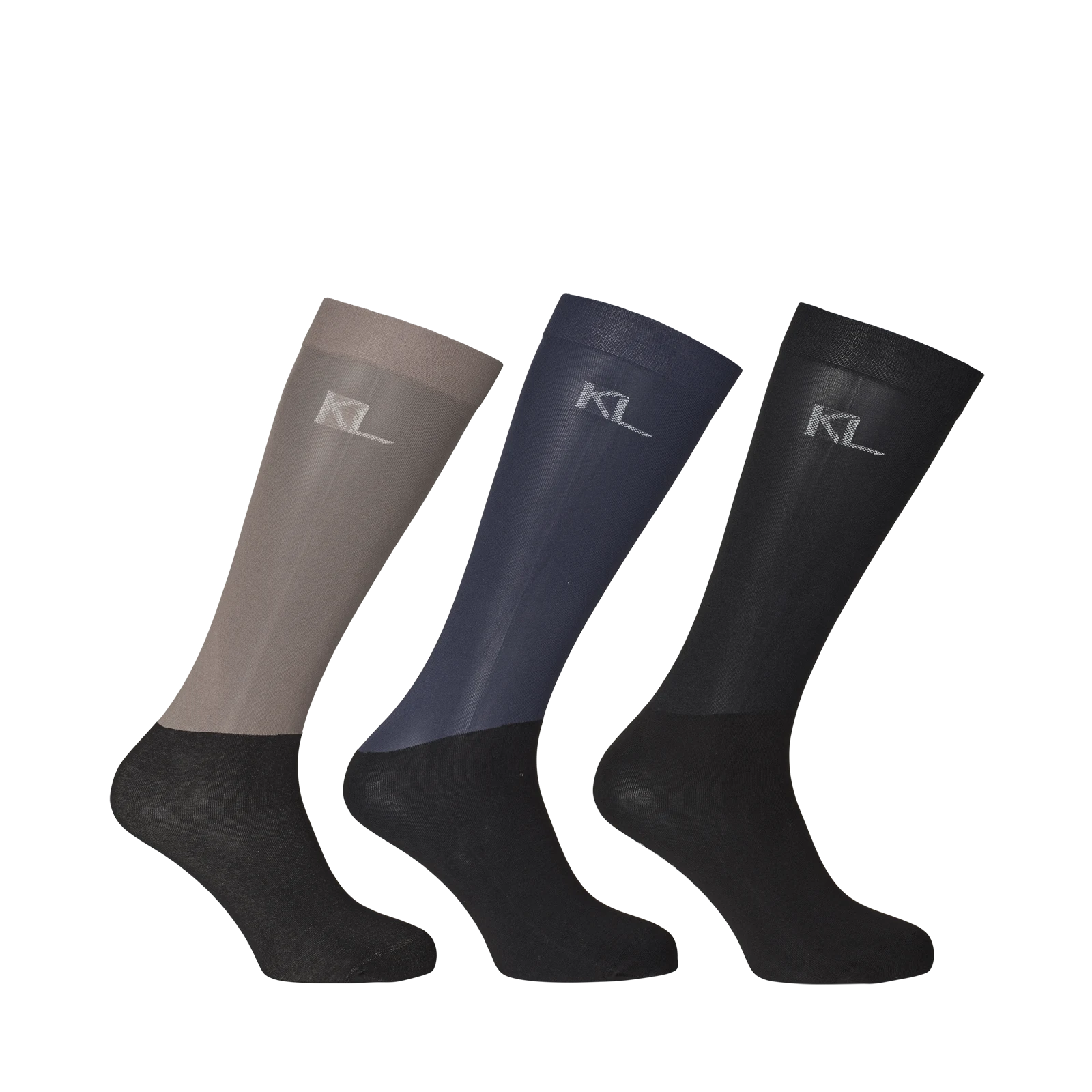 3-pack of assorted show socks (black, navy and beige) Agnes - Kingsland