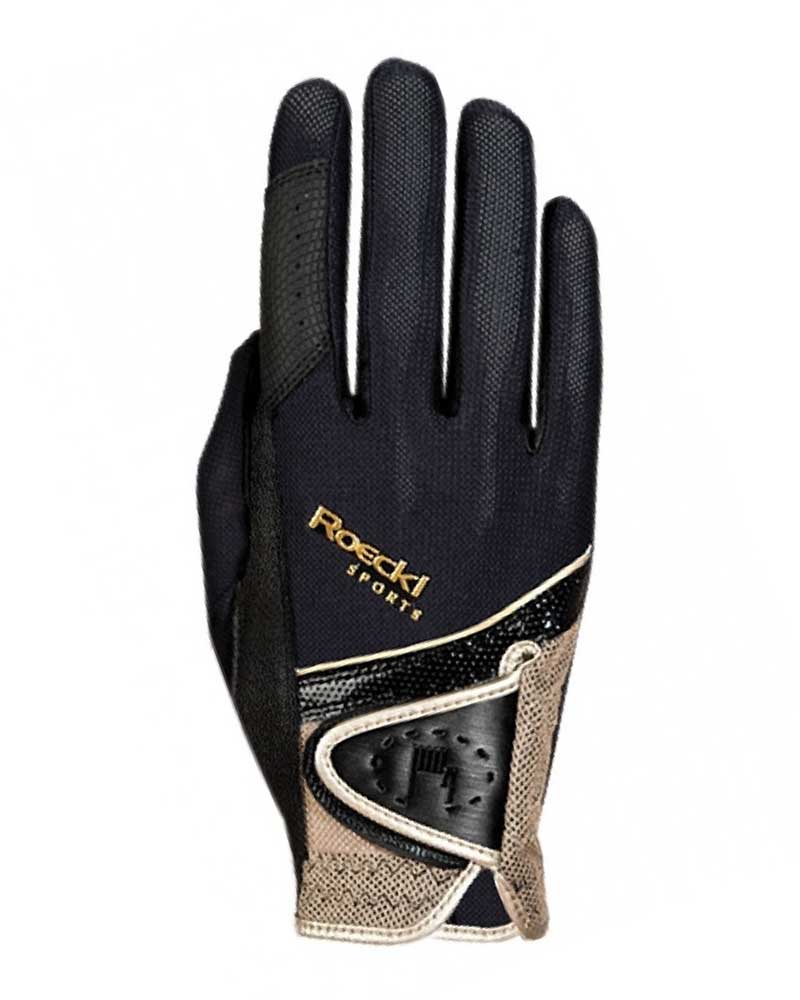 Black, Gold &amp; Silver Riding Gloves – Madrid – Roeckl