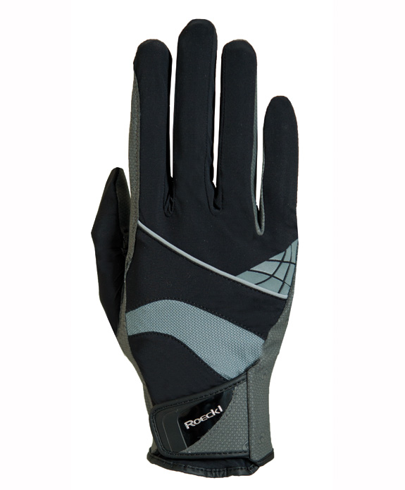 Navy blue and grey horse riding gloves model Montreal by Roeckl