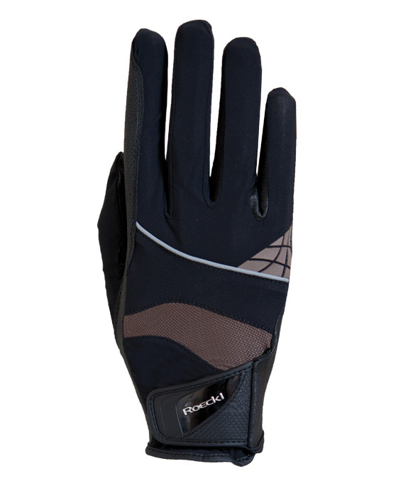 Guantes marrones y azul marino para montar a caballo modelo Montreal de Roeckl