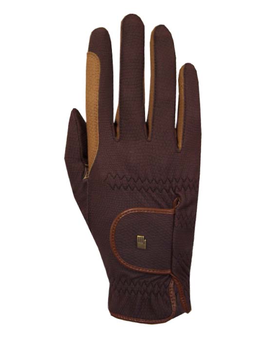 Brown horse riding gloves unisex model Malta by Roeckl