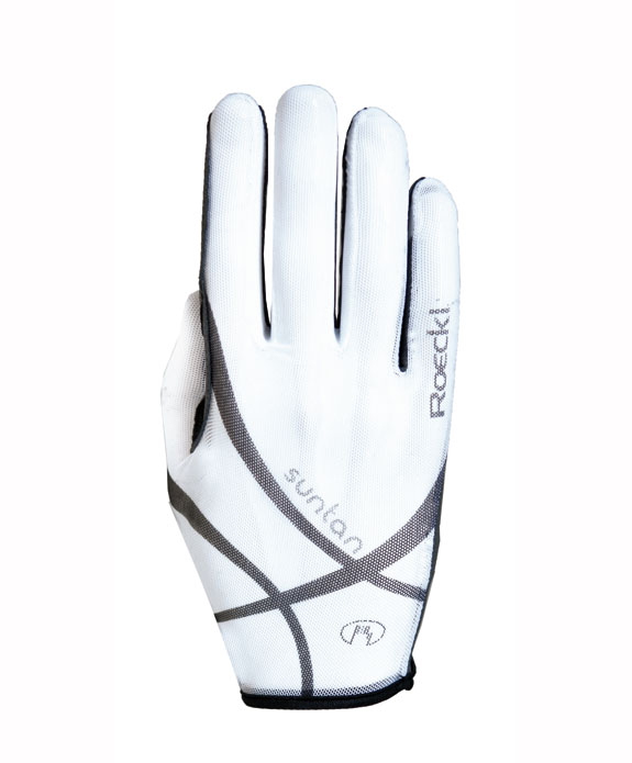 Guantes de verano blancos para montar a caballo - Laila - Roeckl