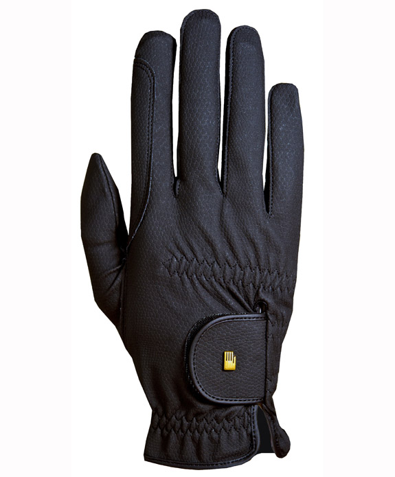 Gants junior d'équitation noir avec grip - Roeck grip junior - Roeckl