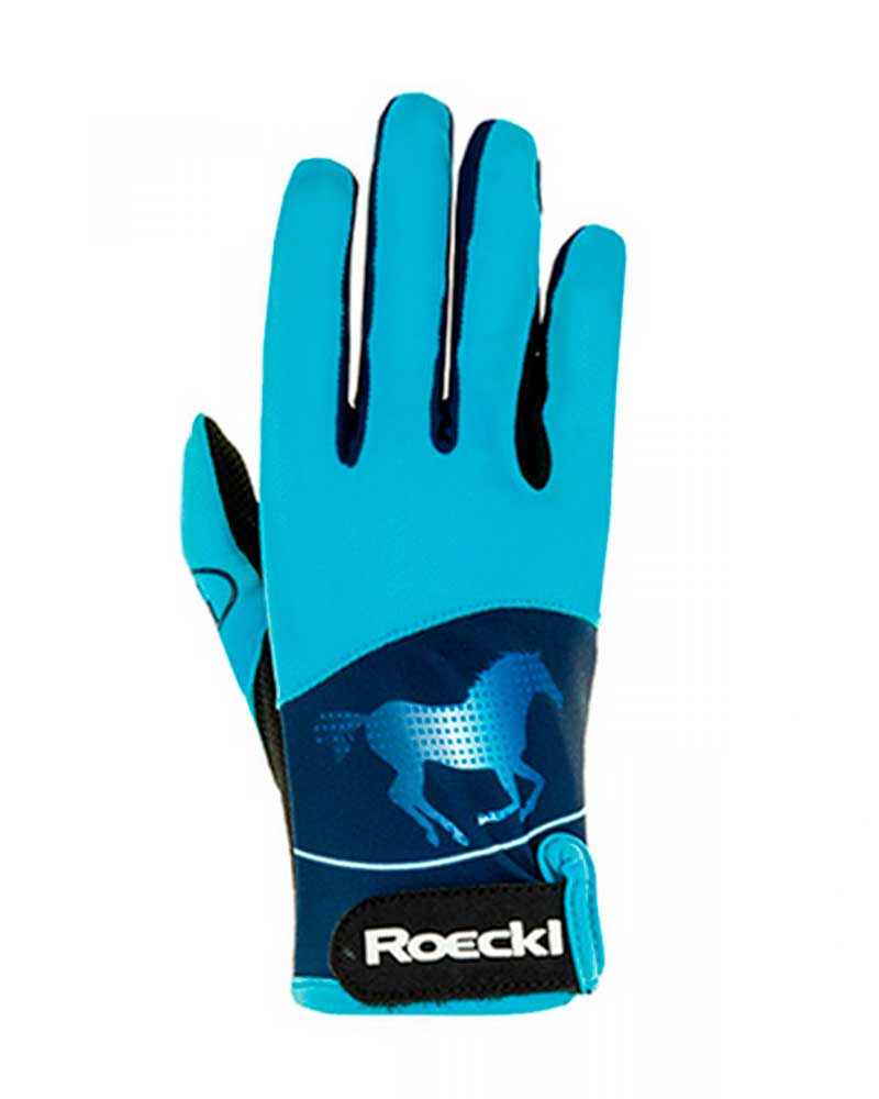 Junior unisex blue riding gloves – Kansas – Roeckl