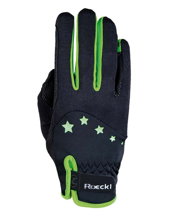 Gants noir et vert pour l'équitation Toronto - Roeckl
