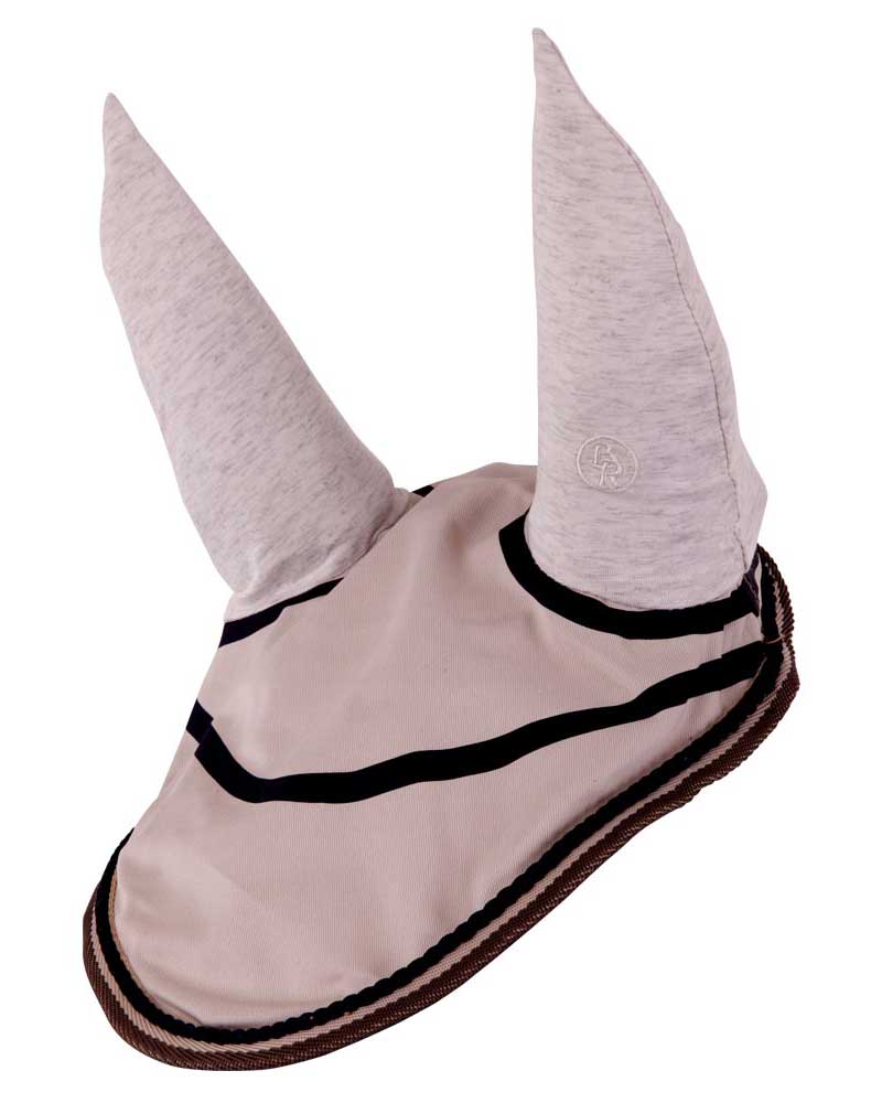 Beige ear bonnet for horse - BR