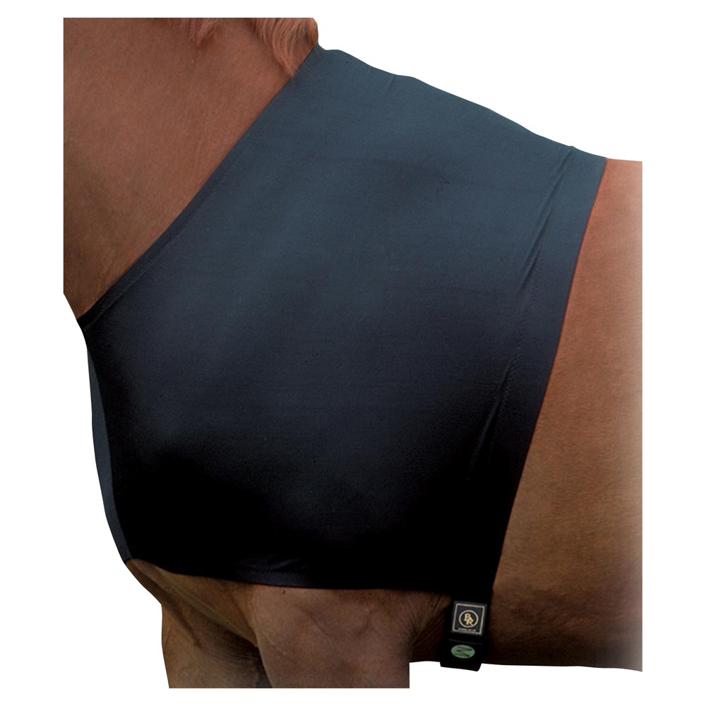 Camiseta negra de licra para proteger pecho y cruz del roce de las mantas - BR