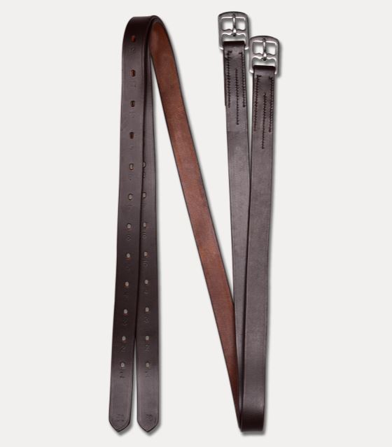 Étrivières en cuir marron de 22mm de large pour cheval - Waldhausen