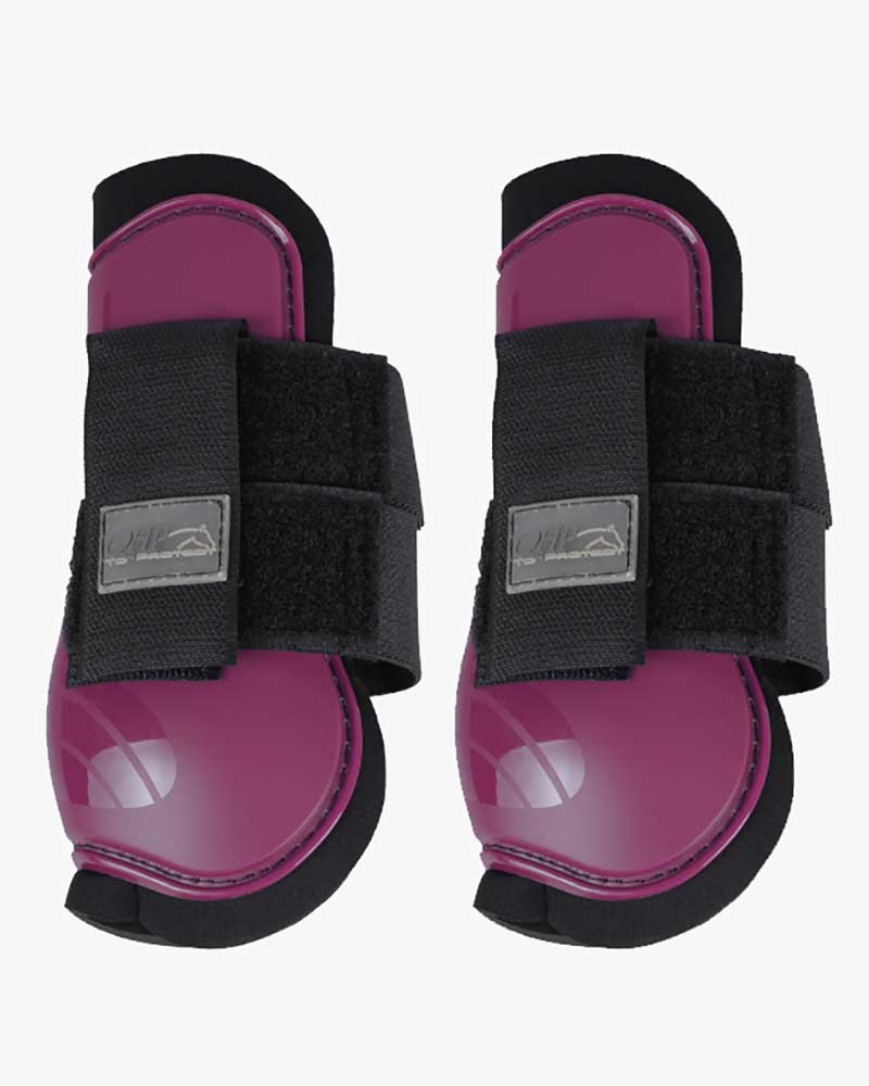 Lot de 2 protège-tendons (antérieurs) violet/aubergine pour poney - QHP