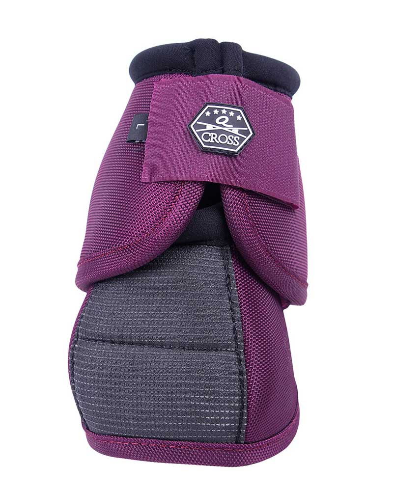 Pack de 2 campanas técnicas antigiro moradas (berenjena) para caballo y pony - QHP