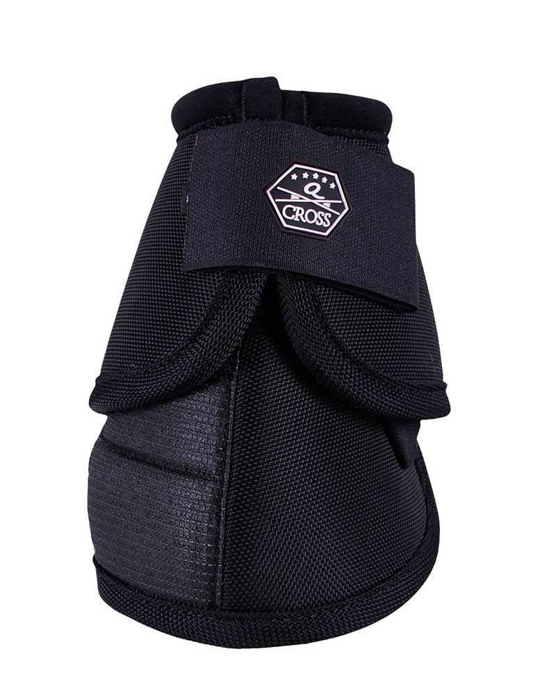 Pack de 2 campanas técnicas antigiro negras para caballo y pony - QHP