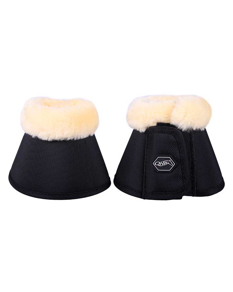 Lot de 2 cloches noires avec mouton pour cheval et poney Ontario - QHP