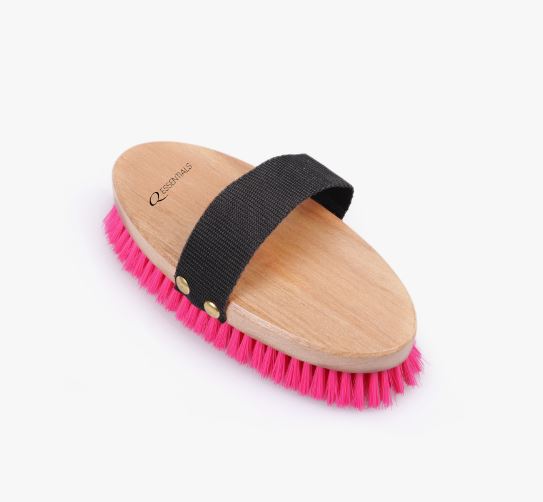 Grand brosse de bois et de poils courte et fine rose - QHP