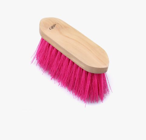 Grand brosse de bois et de poils longue et épaisse rose - QHP