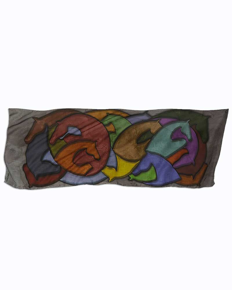Pashmina / foulard de cashmere con estampado multicolor unisex Miami - Vestrum