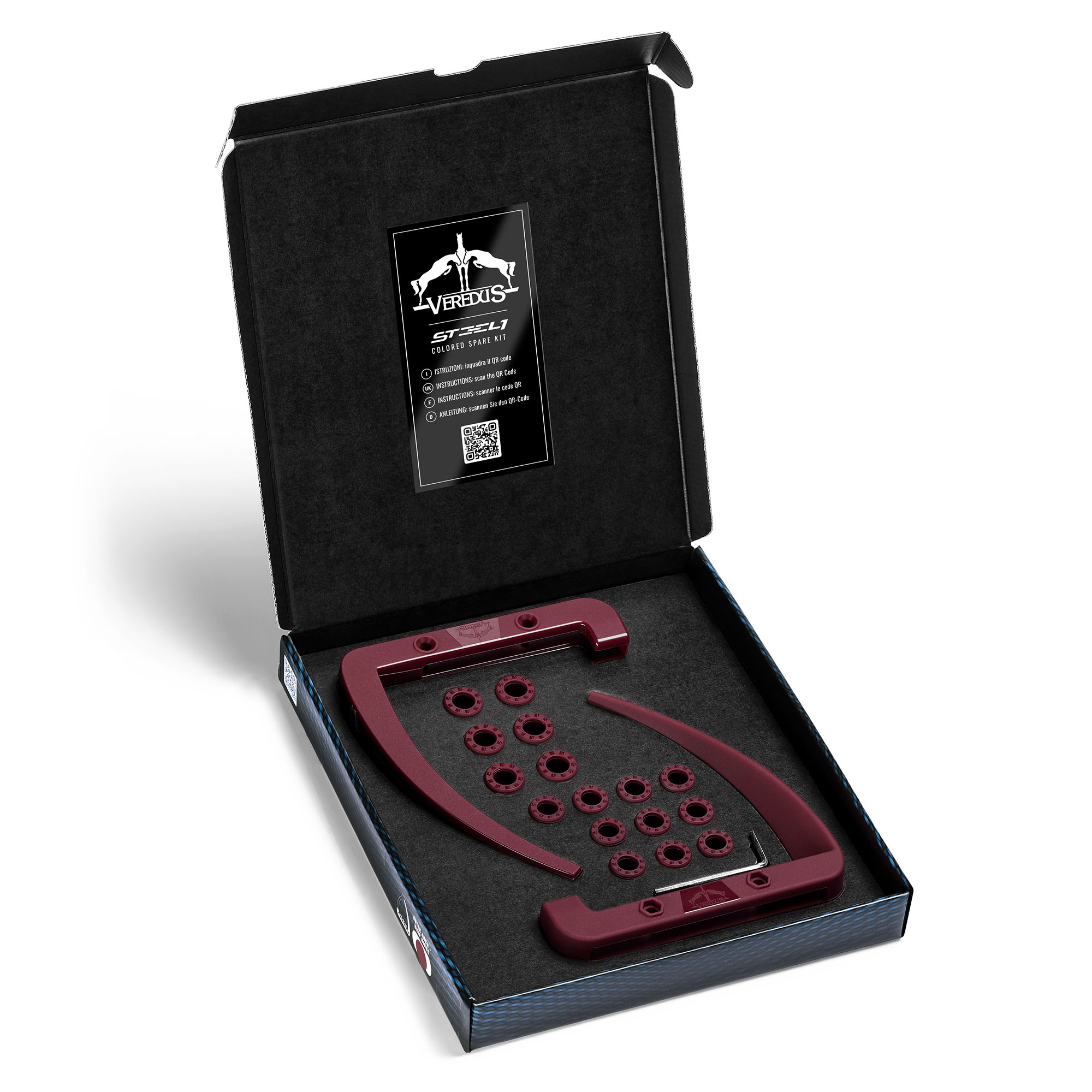 Burgundy Replacement Kit for Steel1 Stirrups – Veredus