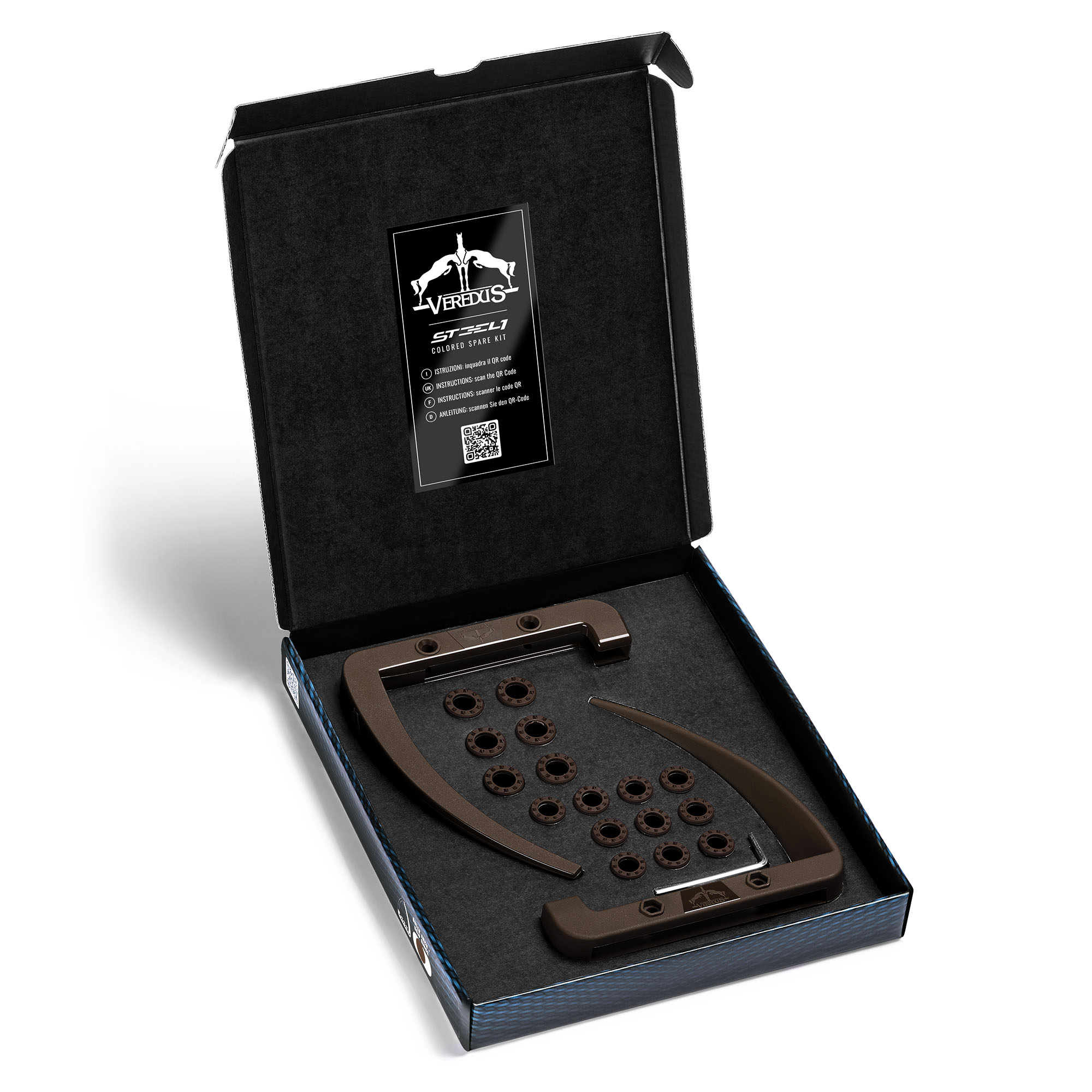 Kit de rechange de marron chocolate pour Étriers - Vita Steel1-Veredus