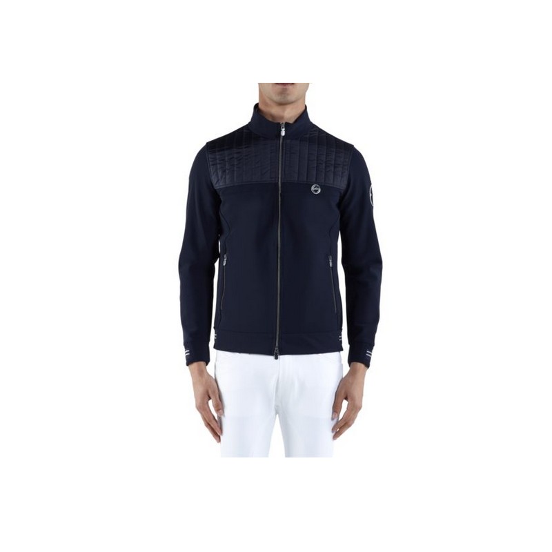 Chaqueta de entrenamiento azul marino con cuello alto para hombre Oklahoma - Vestrum