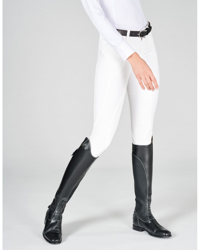 Pantalons d'équitation blanc (grip aux genoux) pour femme – Londra Low – Vestrum