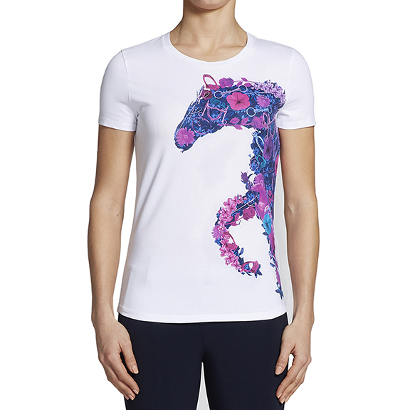 White, Fuchsia, Purple, and Navy Short Sleeve T-Shirt for Women – Cartagena Model – Vestrum