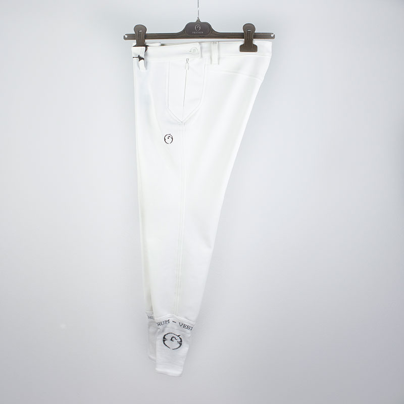 White riding tights (knee grip) for women - Grenoble - Vestrum
